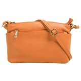 Cluty Umhängetasche echt Leder, Made in orange