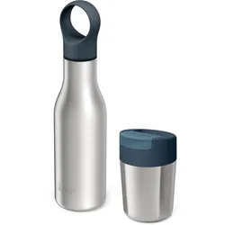 Joseph Joseph - Refill Reuse Repeat Set, Reisebecher und Trinkflasche, anthrazit