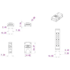 Eurolite LED Strip Einspeiser 4Pin 10mm Schwarz