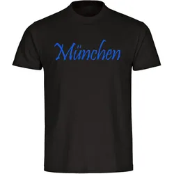 multifanshop Kinder T-Shirt - München blau - Schriftzug - Druck blau - Kind