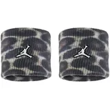 Nike Jordan Dri‐FIT Terry Wristbands 2er Pack Printed – Basketball Schweißbänder – Sport Wristbands für Training & Fitness, Black/Black/White,