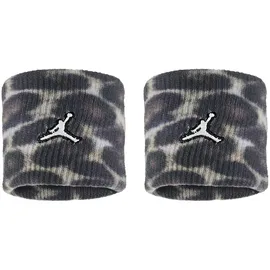 Nike Jordan Dri‐FIT Terry Wristbands 2er Pack Printed – Basketball Schweißbänder – Sport Wristbands für Training & Fitness, Black/Black/White,