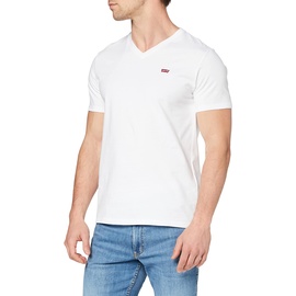 Levis Levi's Herren Original Housemark V-Neck T-Shirt, White, S