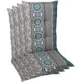 GO-DE Hochlehnerauflage 120 x 50 x 7 cm blau 4 St.