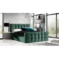 Fun Möbel Boxspringbett Schlafzimmerbett OVIEDO LUX 140x220cm Stoff Faro