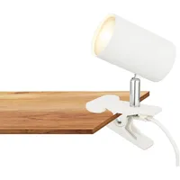 Briloner - Schreibtischlampe mit Kabelschalter, schwenkbar, Stecker, Leselampe, Klemmlampe,