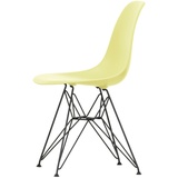 Vitra - Eames Plastic Side Chair DSR RE, basic dark / citron (Filzgleiter basic dark)