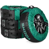 Skoda 3P0073900 Reifentasche (4 Stück) Kompletträder Schutztasche Rädertasche, bis 18 Zoll, bis 245mm Reifenbreite, bis 2100mm Abrollumfang