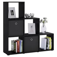 VCM Nitas Raumteiler 108 x 29 x 105 cm Schwarz