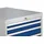 Bedrunka & Hirth Gerätebau GmbH Schubladenschrank Stahl H1019xB705xT736mm Lichtgrau/Signalblau 7 Schubladen Vollauszug