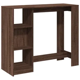 vidaXL Bartisch mit Regal 124 x 46 x 103,5 cm Braun Eiche