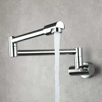 Klappbare Küchenarmatur, Wandarmatur, Küchenspülenarmatur mit multifunktionalem Kaltwasserauslauf, 360° schwenkbare Küchenarmatur – Chrom