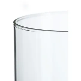 Relaxdays Vasen aus Glas, 4 Blumenvasen in versch. Größen, Glasvasen für Blumen & Kerzen, Tischvasen Set, transparent