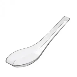Sovie Servingware Fingerfood Servierlöffel aus Plastik, Asia, Transparent, 60 Stück - Einweg Löffel