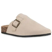 VAN HILL Damen Pantoffeln in Beige