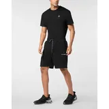 Plein Sport "Scratch", Herren, Gr. XL, US-Größen, schwarz (02, schwarz), Obermaterial: 87% Baumwolle, 13% Polyester, Hosen Bermudas