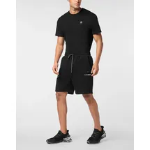Plein Sport "Scratch", Herren, Gr. XL, US-Größen, schwarz (02, schwarz), Obermaterial: 87% Baumwolle, 13% Polyester, Hosen Bermudas