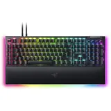 Razer BlackWidow V4 Pro (Green Switch) – Mechanische Gaming-Tastatur (Klickende mechanische Schalter, Befehlsrad und 8 dedizierte Makro-Tasten, Multifunktionsrolle, Handgelenkauflage) UK-Layout,