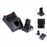Bosch Professional Schnell Ladegerät für 12V Akkus ) + 6,0 Ah Akku )