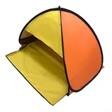 ARMYJY Automatisches Pop-Up-Haustierzelt, Strandzelt, UV-Schutz, Sonnenschutz mit Reißverschlusstasche oben, für Outdoor, Strand, Camping, Orange und Gelb