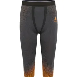 Odlo Funktionsunterwäsche 3/4 Hose Performance Warm Blackcomb (nahtlos, Bewegungsfreiheit) blau/orange Herren