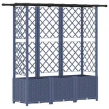 vidaXL Hochbeet mit Rankgitter und Dach 162,5 x 40 x 138 cm Grau