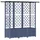 vidaXL Hochbeet mit Rankgitter und Dach 162,5 x 40 x 138 cm Grau