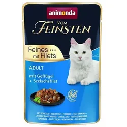 ANIMONDA Katze vom Feinsten Adult  Geflügel + Seelachsfilet 85g-Beutel