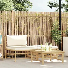 vidaXL Garten-Lounge-Set 3-tlg. natur/weiß