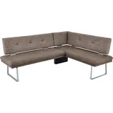 K+W Komfort & Wohnen »Giacomo II«, mit Flachstahlkufe in edelstahlfarbig lackiert, Rücken und Sitz gesteppt, Spitzkissenoptik, Abstandhalter im Rücken