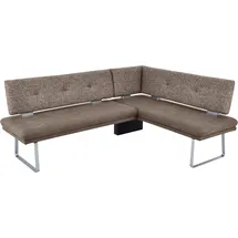 K+W Komfort & Wohnen »Giacomo II«, mit Flachstahlkufe in edelstahlfarbig lackiert, Rücken und Sitz gesteppt, Spitzkissenoptik, Abstandhalter im Rücken