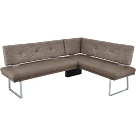 K+W Komfort & Wohnen »Giacomo II«, mit Flachstahlkufe in edelstahlfarbig lackiert, Rücken und Sitz gesteppt, Spitzkissenoptik, Abstandhalter im Rücken