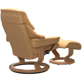 Stressless Relaxsessel STRESSLESS "Reno", gelb, B:79cm H:98cm T:75cm, Leder BATICK: BATICK ist ein leicht korrigiertes, durchgefärbtes und genarbtes Möbelleder, bei dem die meisten Unebenheiten und Spuren in der Regel entfernt wurden.