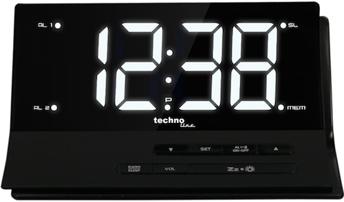 WT 482 - Funkwecker, Radio-Wecker mit Sleeptimer-Funktion, Display stufenlos dimmbar