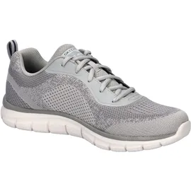 SKECHERS Herren Track Glendor Sneaker, Gray Knit/Pu, 42