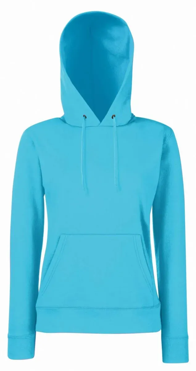 Fruit of the Loom Damen Classic Hooded Sweat Lady-Fit Hoodie 62-038-0 azure blue XS