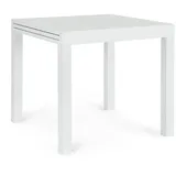 Bizzotto Esstisch Cliv Ausziehbar 80-160x80 cm, Weiß, Ausziehbar: 80-160 cm weiß Quadratisch | 80.0 cm x 75.0 cm x 80.0 cm