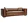 miliboo Schlafcouch Leder 3-Sitzer Braun