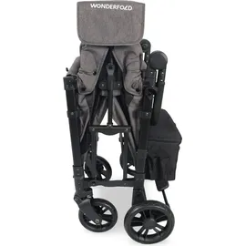 wonderfold Bollerwagen Kinderwagen Elite Double Gray - grau - Grau