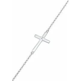 Elli Kreuz Horizontal Schlicht 925 Silber 19 cm