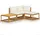 vidaXL Garten-Lounge-Set 4-tlg. creme Akazie
