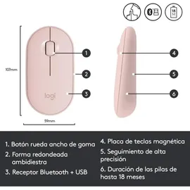 Logitech Pebble M350 Wireless rosa