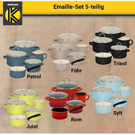 Krüger Karl Krüger Topf-Set 5-tlg. Kochtopf + Kochtopf + Kochtopf + Kochtopf + Kochtopf