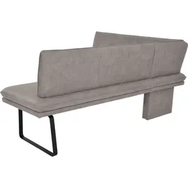 K+W Komfort & Wohnen Eckbank K+W KOMFORT & WOHNEN, grau (hellgrau), B:157cm H:87cm T:207cm, Sitzbänke, Eckbank, Polstereckbank in Spitzkissenoptik, Sitz und Rücken gesteppt