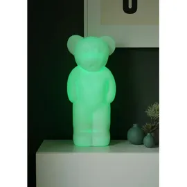 authentics Lumibär Dekoleuchte LED, Leuchtfigur in Bärenform mit Fernbedienung, Polyethylen, Weiß, 523700