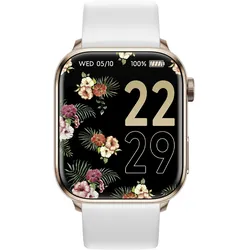Smartwatch ICE-WATCH "ICE smart 2.0 - 1.96", weiß, Smartwatches, Armbanduhr, Damenuhr, Silikonarmband, Bluetooth