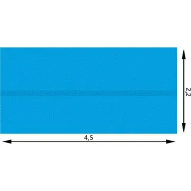 Tectake Poolabdeckung, rechteckig und selbstschwimmend 220 x 450 cm