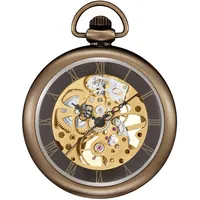 ShoppeWatch Taschenuhr mit Kette Herren | Taschenuhr Mechanisch Handaufzug | Offenes Zifferblatt Transparentes Uhrwerk, Taschen Uhr und Kette | Steampunk Kostümzubehör der1920er-Jahre PW12