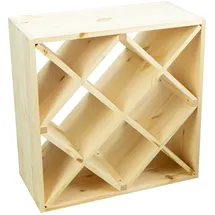 Kistenkolli Altes Land Weinregal 52 x 52 cm Braun