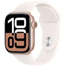 Apple Watch Series 10 GPS 42 mm Aluminiumgehäuse roségold Sportarmband blassrosa S/M